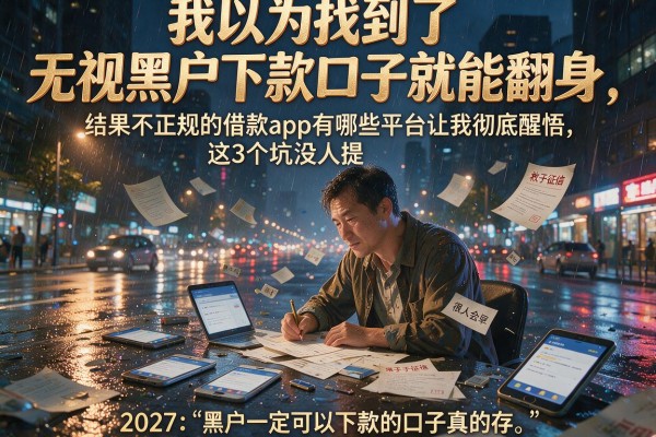 我以为找到了无视黑户下款口子就能翻身，结果不正规的借款app有哪些平台让我彻底醒悟，这3个坑没人提