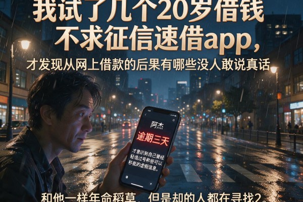 我试了几个20岁借钱不求征信速借app，才发现从网上借款的后果有哪些没人敢说真话