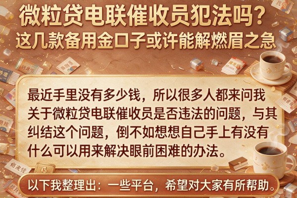 微粒贷电联催收员犯法吗？这几款备用金口子或许能解燃眉之急