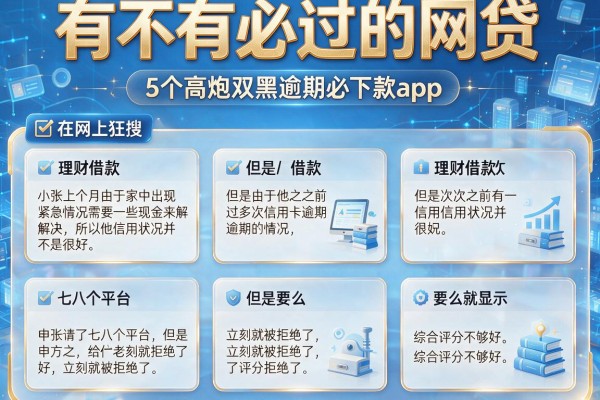 有不有必过的网贷，详细阐述5个高炮双黑逾期必下款app