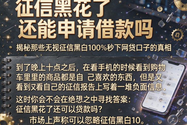 征信黑花了还能申请借款吗，揭秘那些无视征信黑白100%秒下网贷口子的真相