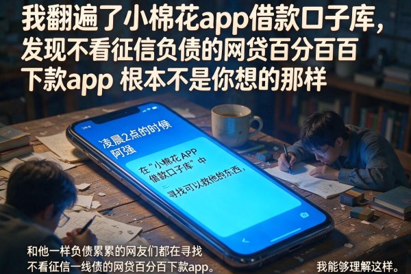 我翻遍了小棉花app借款口子库，发现不看征信负债的网贷百分百下款app根本不是你想的那样