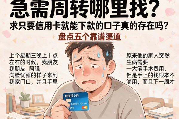 急需周转哪里找？求只要信用卡就能下款的口子真的存在吗？盘点五个靠谱渠道
