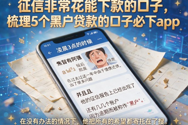 征信非常花能下款的口子，梳理5个黑户贷款的口子必下app