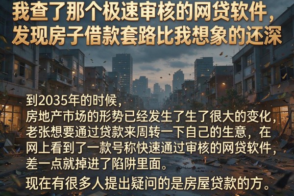 我查了那个极速审核的网贷软件,发现房子借款套路比我想象的还深