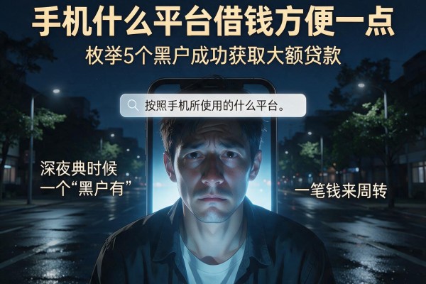手机什么平台借钱方便一点，枚举5个黑户成功获取大额贷款的软件