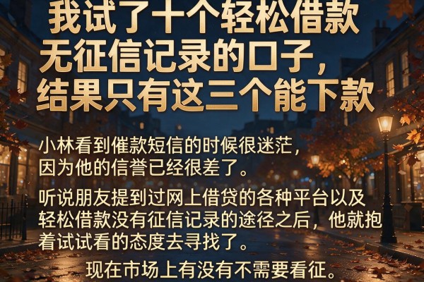 我试了十个轻松借款无征信记录的口子，结果只有这三个能下款