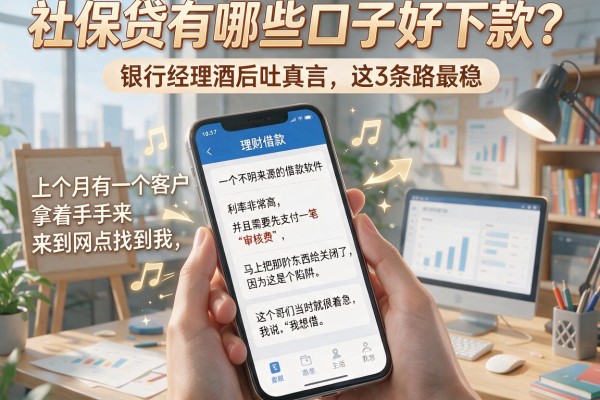 社保贷有哪些口子好下款?银行经理酒后吐真言,这3条路最稳