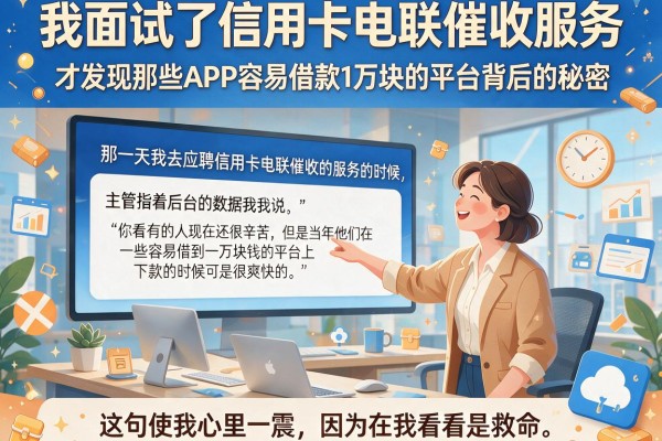 我面试了信用卡电联催收服务，才发现那些APP容易借款1万块的平台背后的秘密