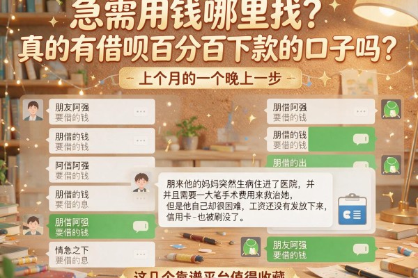 急需用钱哪里找？真的有借呗百分百下款的口子吗？这几个靠谱平台值得收藏