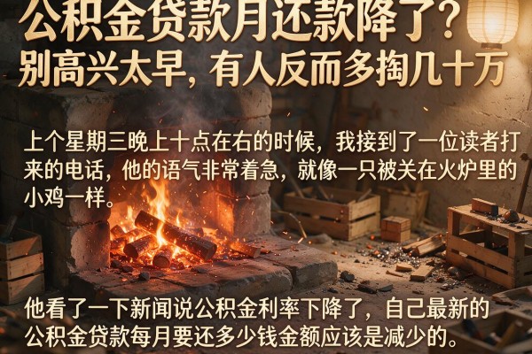 公积金贷款月还款降了？别高兴太早，有人反而多掏几十万
