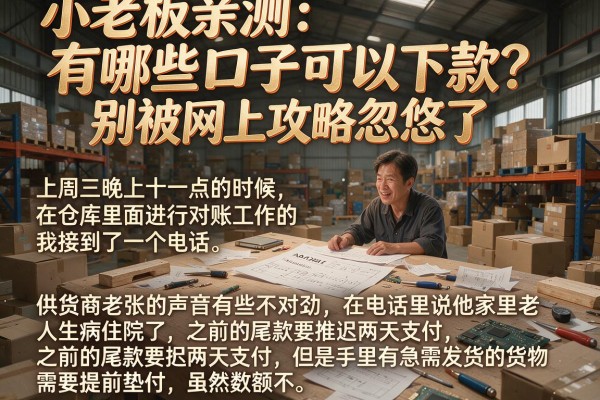 小老板亲测：有哪些口子可以下款？别被网上攻略忽悠了