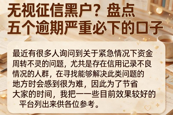 无视征信黑户？盘点五个逾期严重必下的口子