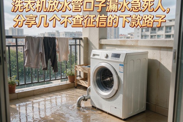 洗衣机放水管口子漏水急死人，分享几个不查征信的下款路子