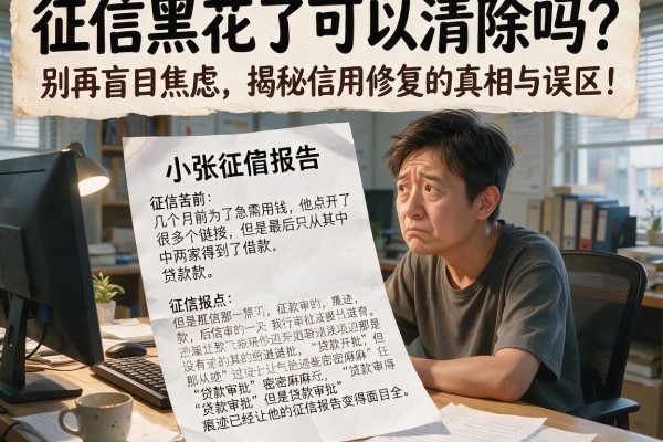 征信黑花了可以清除吗？别再盲目焦虑，揭秘信用修复的真相与误区！