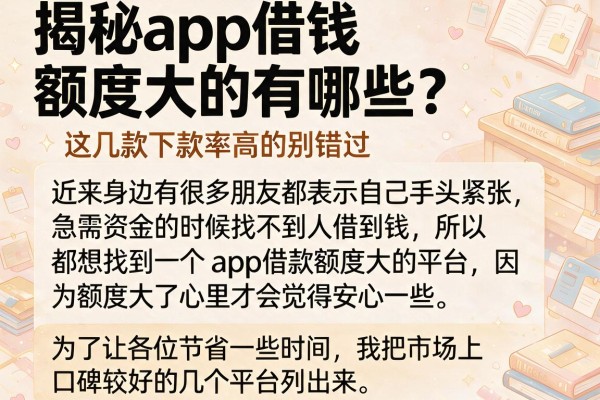 揭秘app借钱额度大的有哪些？这几款下款率高的别错过