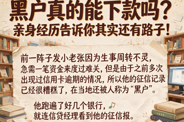 黑户真的能下款吗？亲身经历告诉你其实还有路子！