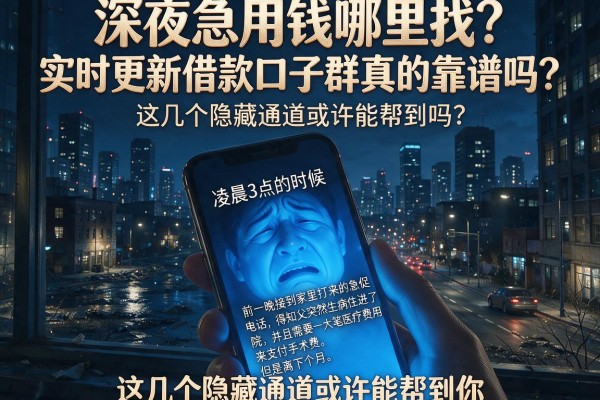 深夜急用钱哪里找？实时更新借款口子群真的靠谱吗？这几个隐藏通道或许能帮到你