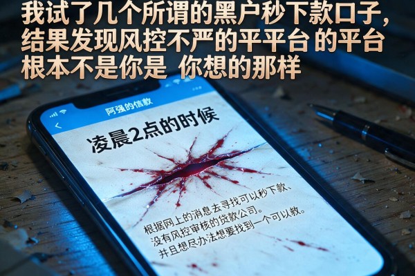 我试了几个所谓的黑户秒下款口子，结果发现风控不严的平台根本不是你想的那样