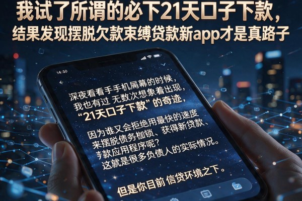我试了所谓的必下21天口子下款，结果发现摆脱欠款束缚贷款新app才是真路子
