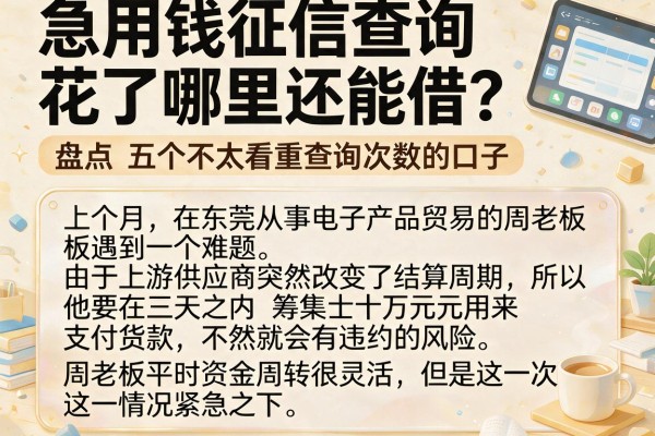 急用钱征信查询花了哪里还能借？盘点五个不太看重查询次数的口子