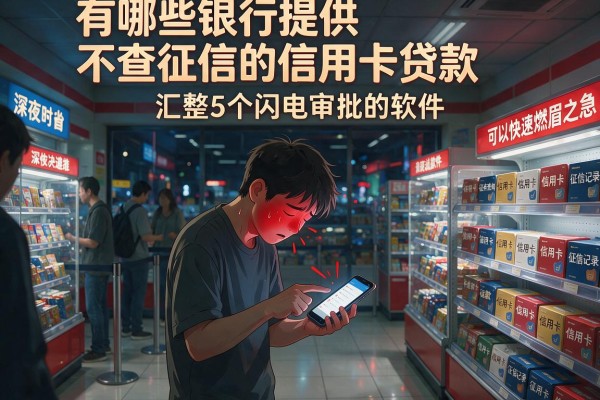 有哪些银行提供不查征信的信用卡贷款，汇整5个闪电审批的软件