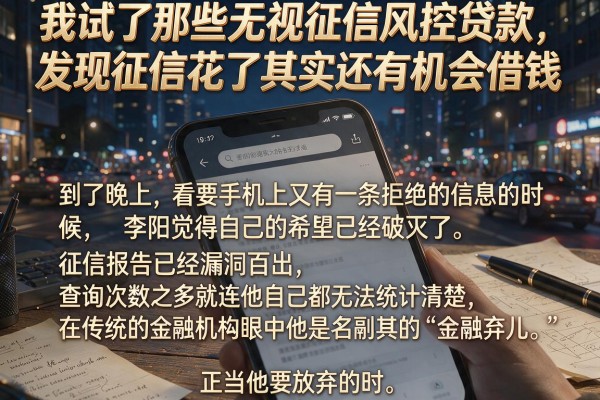 我试了那些无视征信风控贷款，发现征信花了其实还有机会借钱