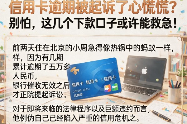 信用卡逾期被起诉了心慌慌？别怕，这几个下款口子或许能救急！