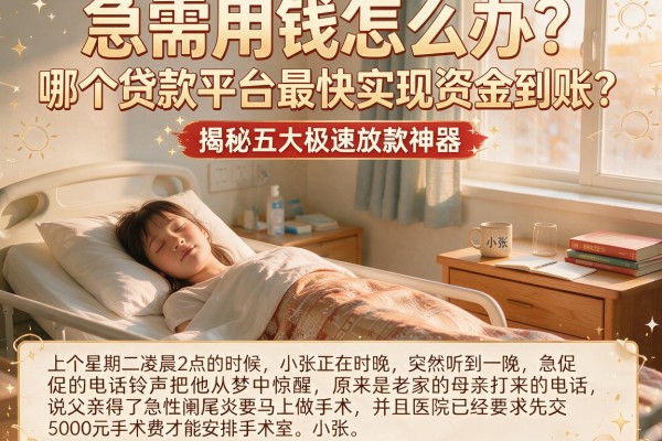 急需用钱怎么办？哪个贷款平台最快实现资金到账？揭秘五大极速放款神器