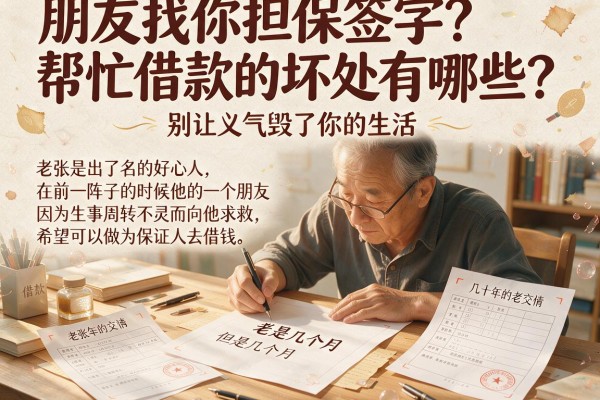 朋友找你担保签字?帮忙借款的坏处有哪些?别让义气毁了你的生活