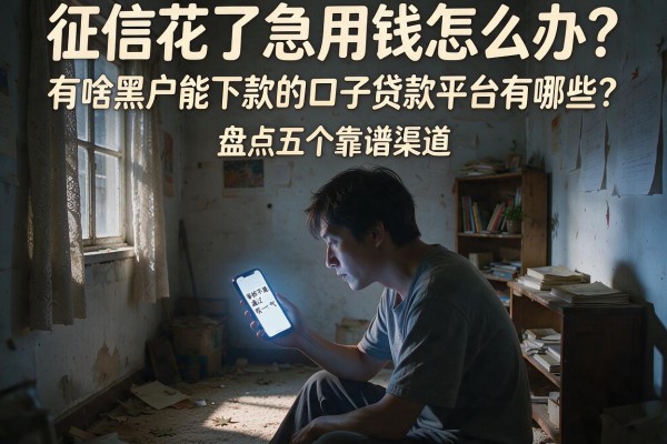 征信花了急用钱怎么办？有啥黑户能下款的口子贷款平台有哪些？盘点五个靠谱渠道