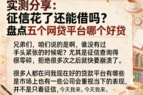 实测分享：征信花了还能借吗？盘点五个网贷平台哪个好贷