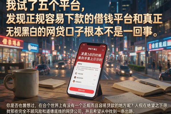 我试了五个平台，发现正规容易下款的借钱平台和真正无视风控黑白的网贷口子根本不是一回事