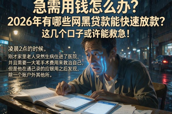 急需用钱怎么办？2026年有哪些网黑贷款能快速放款？这几个口子或许能救急！