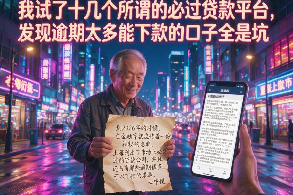 我试了十几个所谓的必过贷款平台，发现逾期太多能下款的口子全是坑