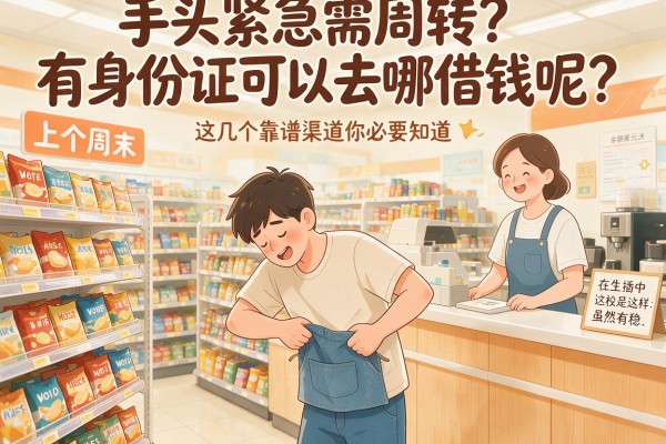 手头紧急需周转？有身份证可以去哪借钱呢？这几个靠谱渠道你必须知道