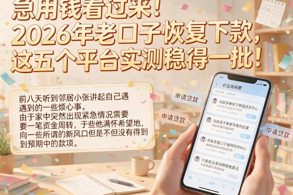 急用钱看过来！2026年老口子恢复下款，这五个平台实测稳得一批！