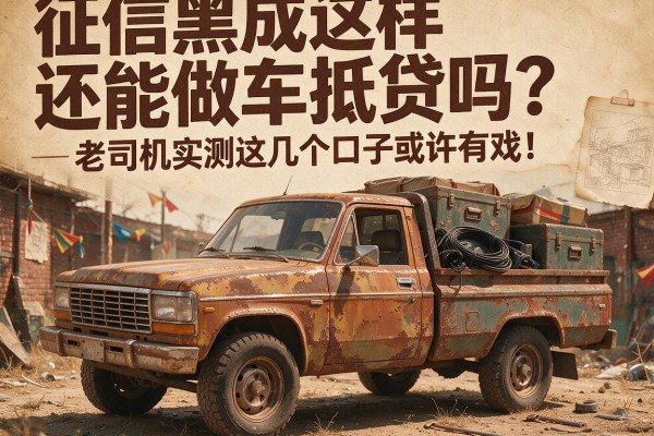 征信黑成这样还能做车抵贷吗？老司机实测这几个口子或许有戏！