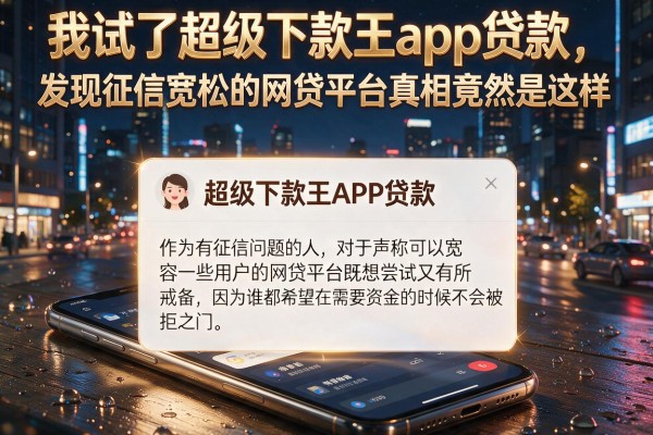 我试了超级下款王app贷款，发现征信宽松的网贷平台真相竟然是这样