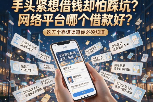 手头紧想借钱却怕踩坑？网络平台哪个借款好？这五个靠谱渠道你必须知道