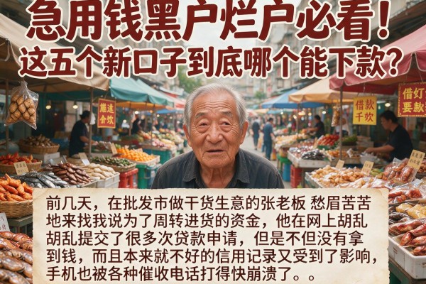 急用钱黑户烂户必看！这五个新口子到底哪个能下款？