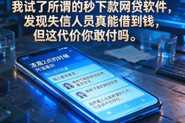 我试了所谓的秒下款网贷软件，发现失信人员真能借到钱，但这代价你敢付吗