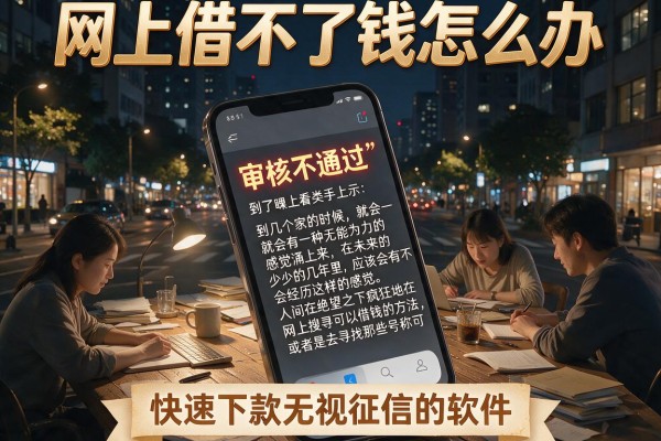 网上借不了钱怎么办，归纳五个快速下款无视征信的软件
