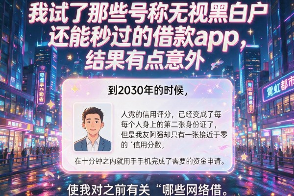 我试了那些号称无视黑白户还能秒过的借款app，结果有点意外