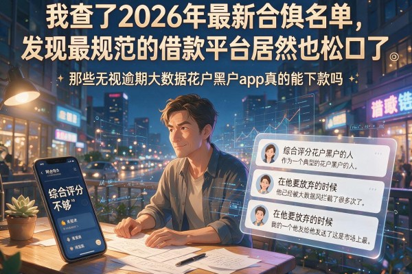 我查了2026年最新合规名单，发现最规范的借款平台居然也松口了，那些无视逾期大数据花户黑户app真的能下款吗