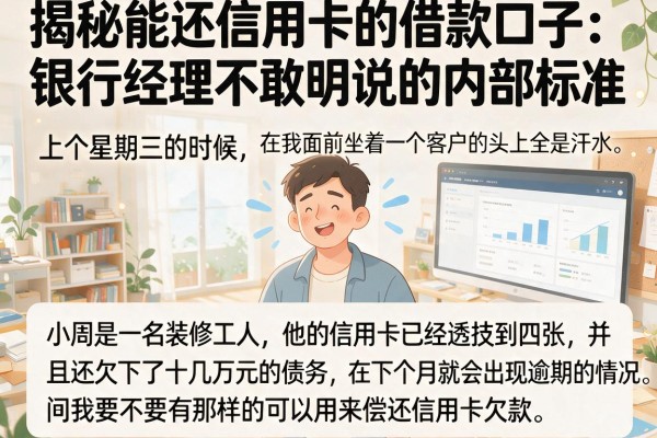 揭秘能还信用卡的借款口子：银行经理不敢明说的内部标准