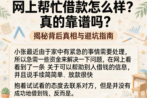网上帮忙借款怎么样？真的靠谱吗？揭秘背后真相与避坑指南