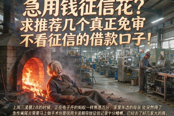 急用钱征信花？求推荐几个真正免审不看征信的借款口子！
