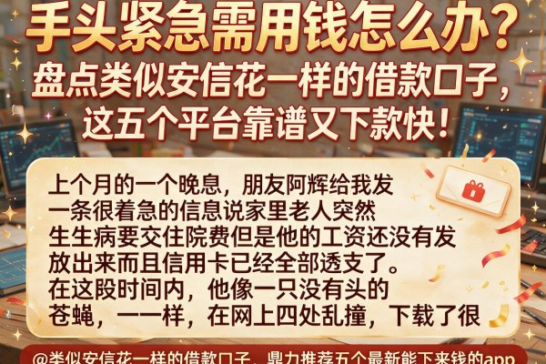 手头紧急需用钱怎么办？盘点类似安信花一样的借款口子，这五个平台靠谱又下款快！@类似安信花‌一样的借款口子，鼎力推荐五个最新能下来钱的app