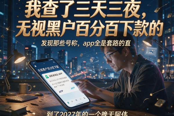 我查了三天三夜，发现那些号称无视黑户百分百下款的app全是套路